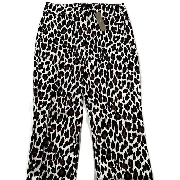 J Crew Remi Pants Womens 4 Leopard Print New Side Zip Pockets High Rise - Picture 1 of 11